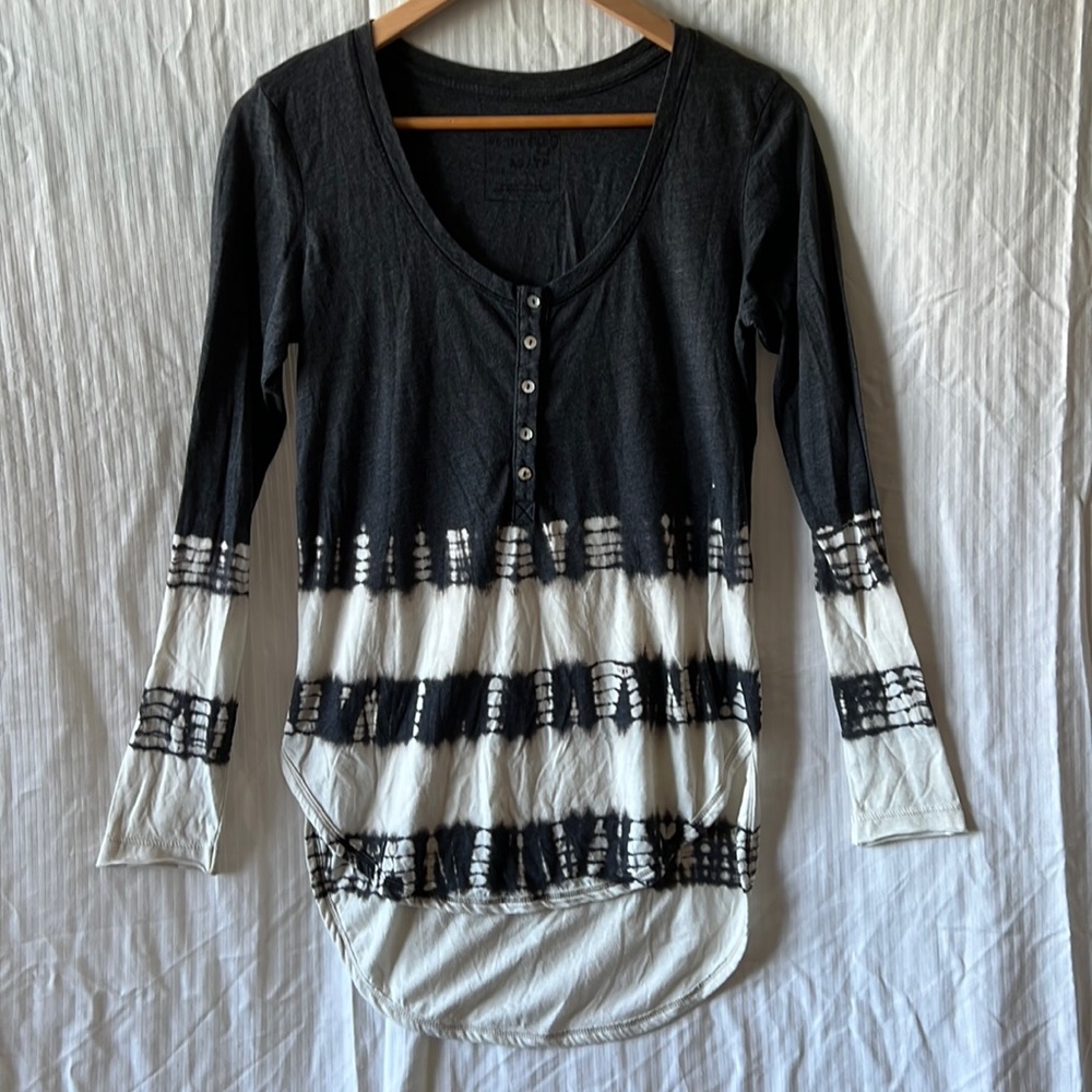 We the free oversized long sleeves shirt with tie dye prints